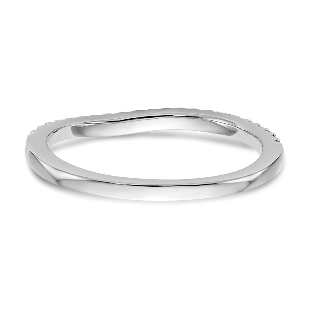 14K White Gold Lab Grown VS/SI FGH Dia Contoured Wedding Band