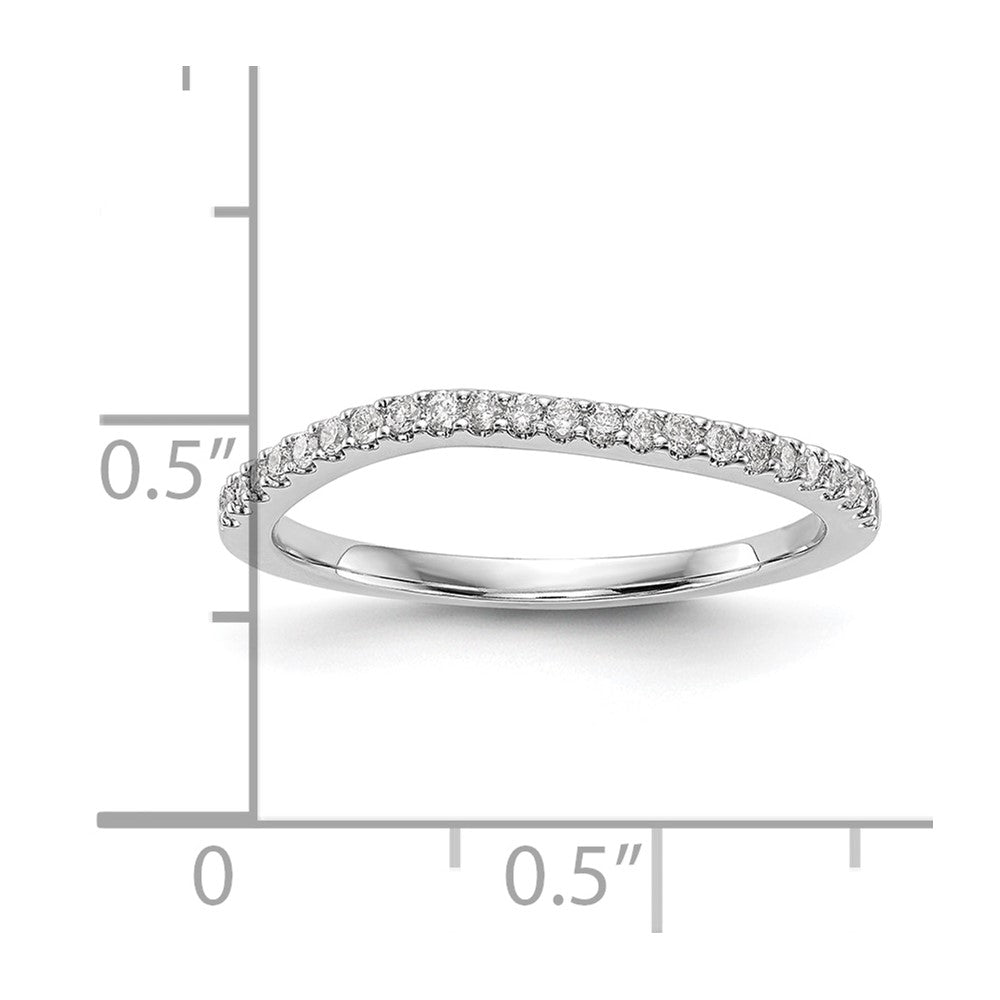 14K White Gold Lab Grown VS/SI FGH Dia Contoured Wedding Band