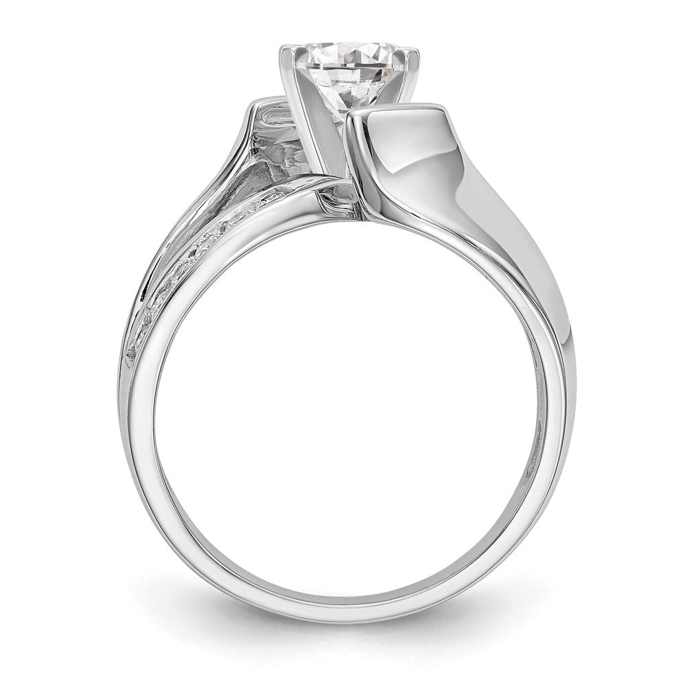 14K White Gold Lab Grown Diamond VS/SI FGH Semi-mount Engagement Rin