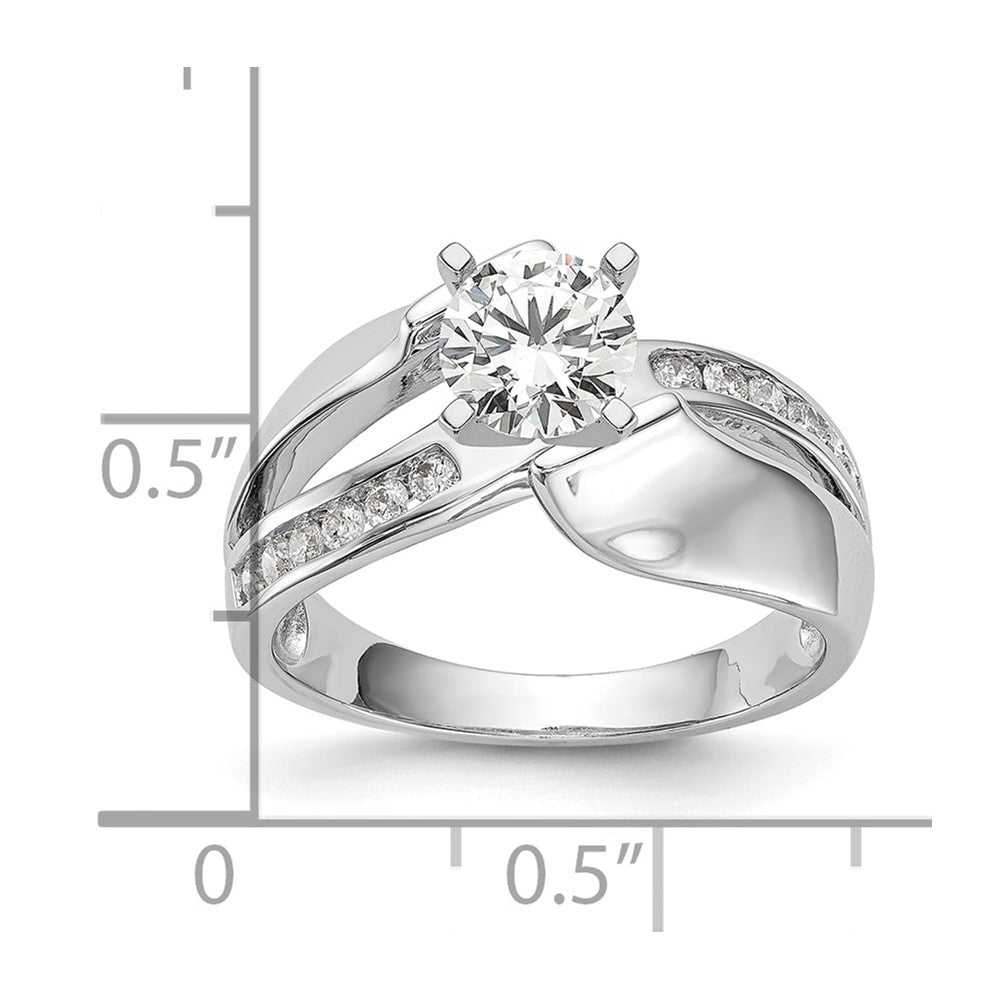 14K White Gold Lab Grown Diamond VS/SI FGH Semi-mount Engagement Rin