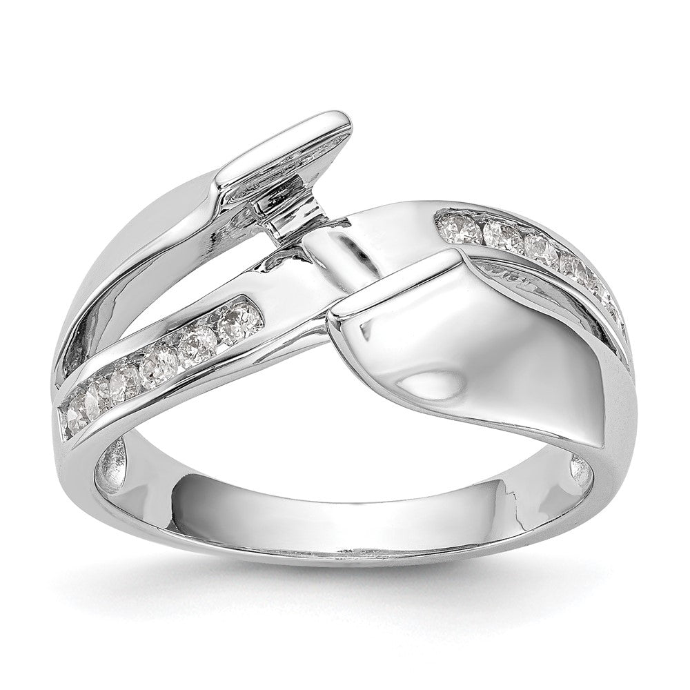 14K White Gold Lab Grown Diamond VS/SI FGH Semi-mount Engagement Rin