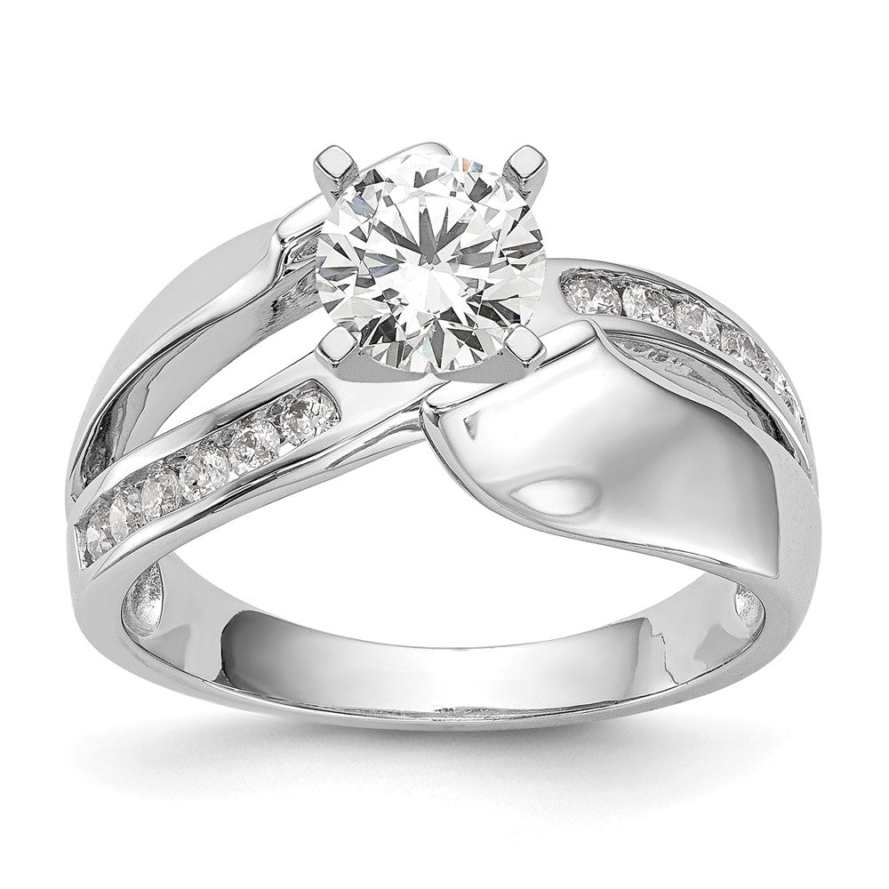 14K White Gold Lab Grown Diamond VS/SI FGH Semi-mount Engagement Rin