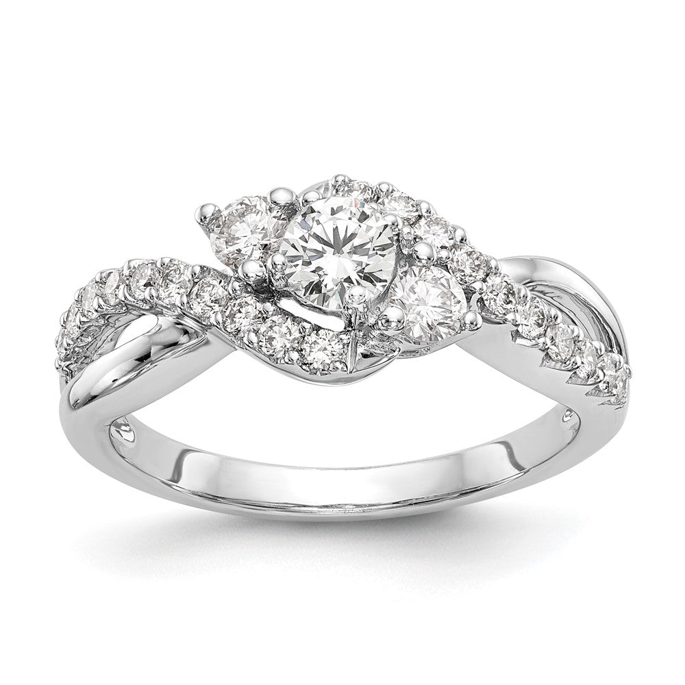 14K White Gold Lab Grown Diamond VS/SI FGH Complete Engagement Ring