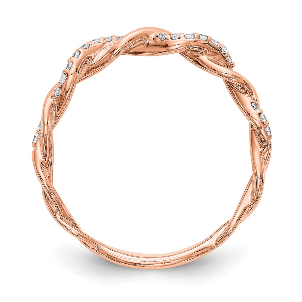 14K Rose Gold Lab Grown VS/SI FGH Dia Wedding Band