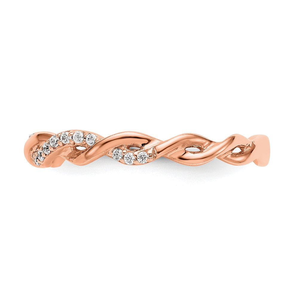 14K Rose Gold Lab Grown VS/SI FGH Dia Wedding Band