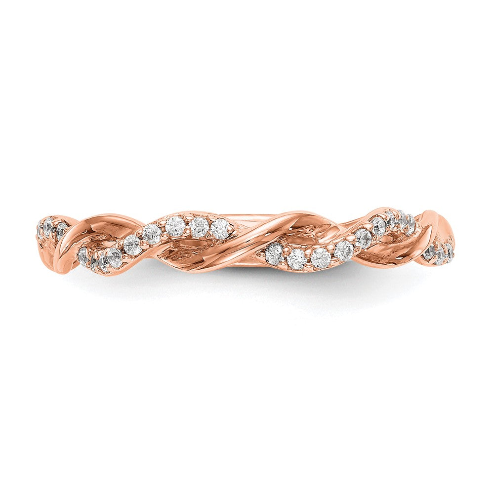 14K Rose Gold Lab Grown VS/SI FGH Dia Wedding Band