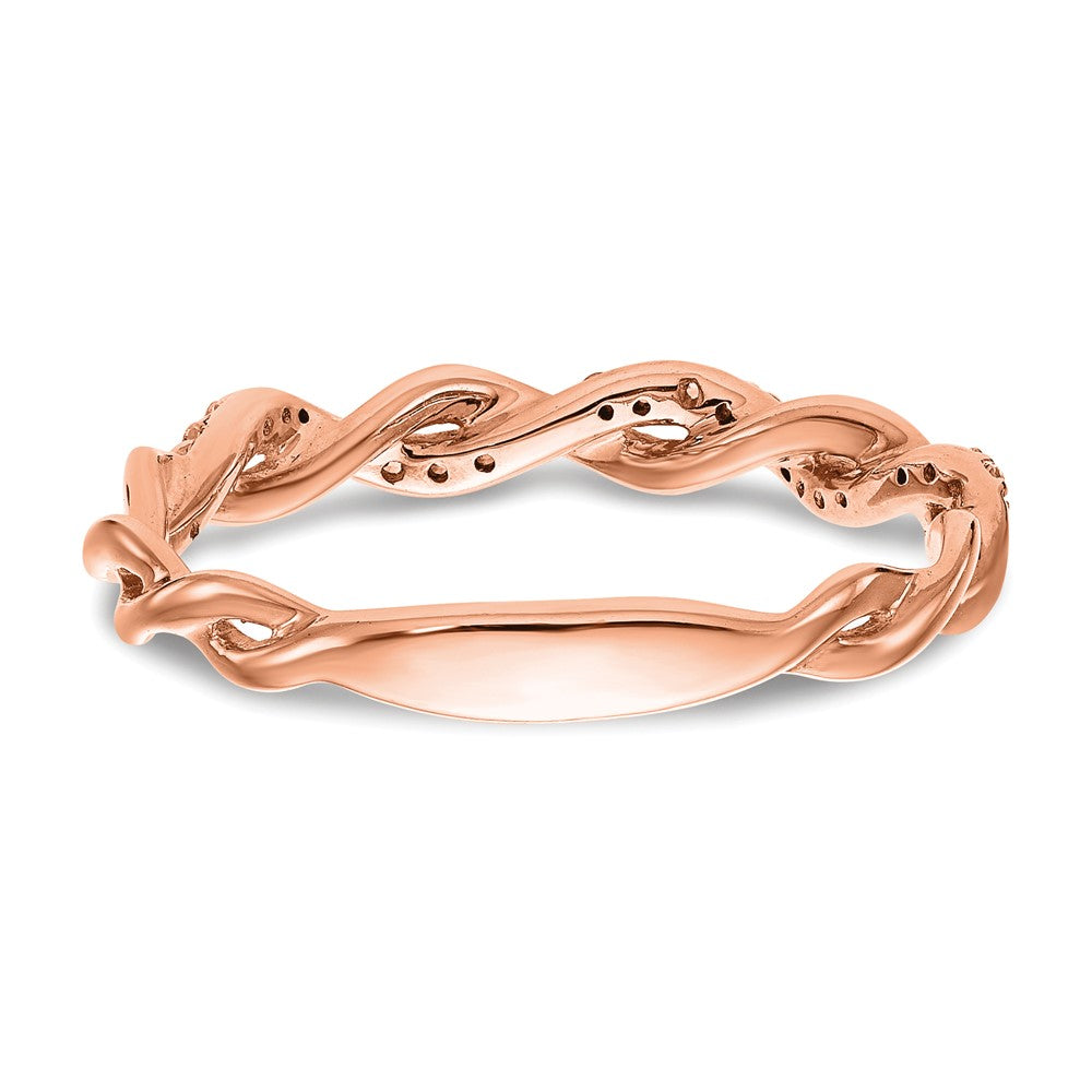 14K Rose Gold Lab Grown VS/SI FGH Dia Wedding Band