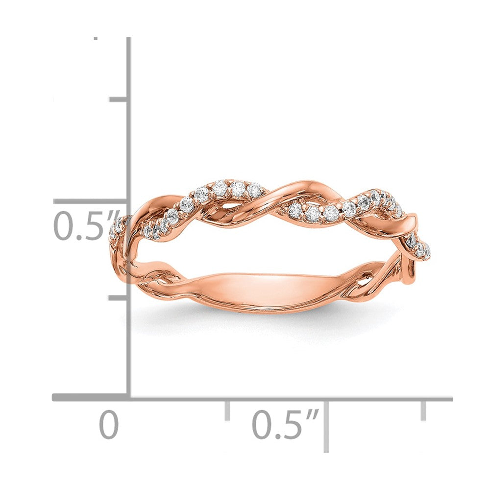 14K Rose Gold Lab Grown VS/SI FGH Dia Wedding Band