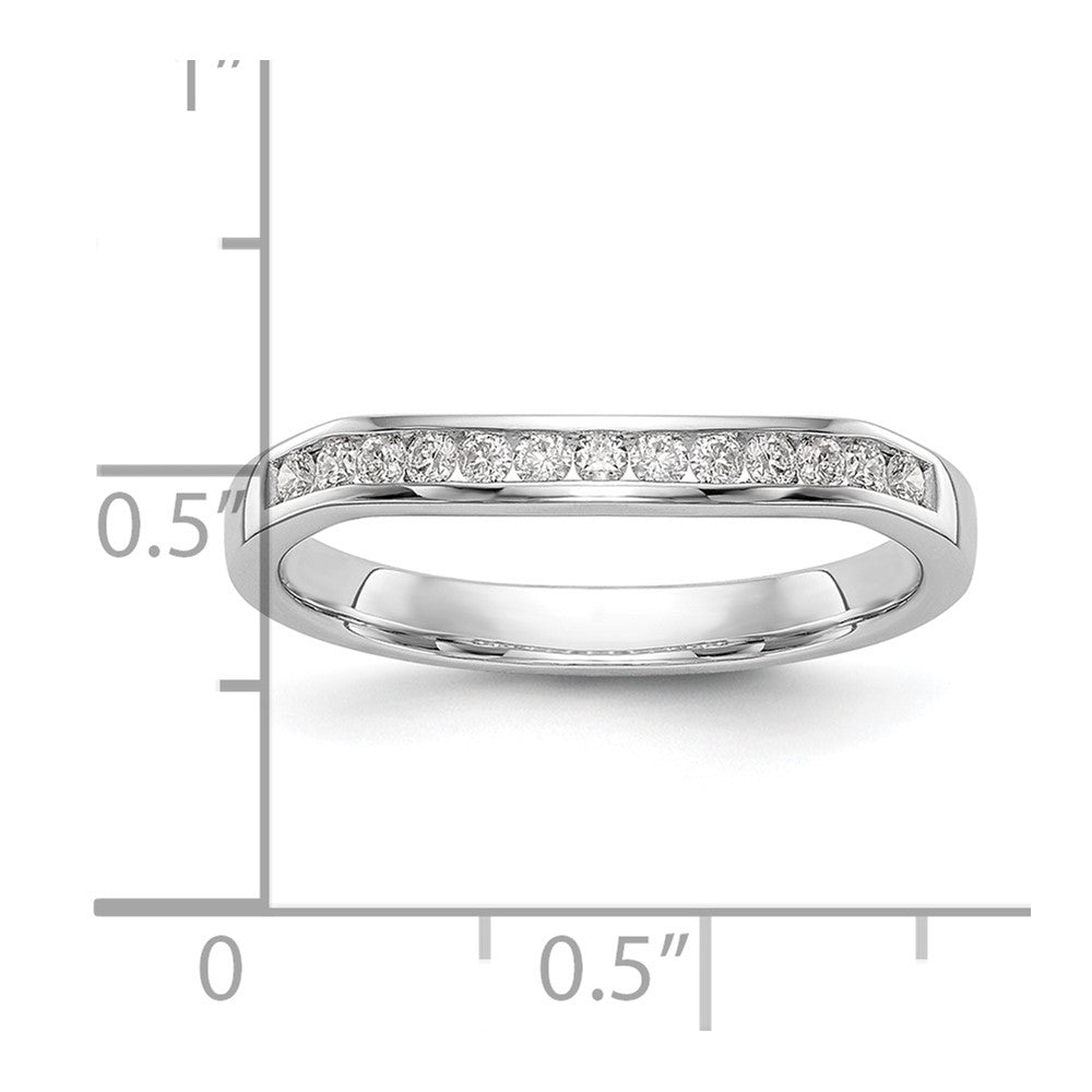 14K White Gold Lab Grown Diamond VS/SI FGH Wedding Band