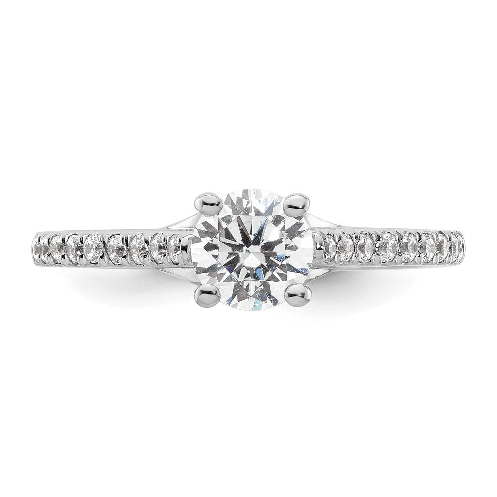 14K White Gold Lab Grown VS/SI FGH Dia Semi-Mount Engagement Ring