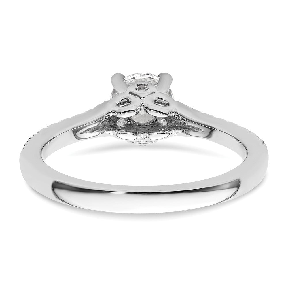 14K White Gold Lab Grown VS/SI FGH Dia Semi-Mount Engagement Ring