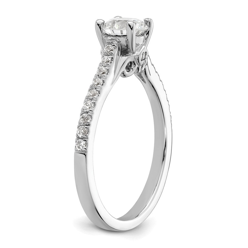 14K White Gold Lab Grown VS/SI FGH Dia Semi-Mount Engagement Ring