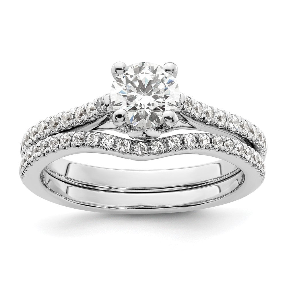 14K White Gold Lab Grown VS/SI FGH Dia Semi-Mount Engagement Ring