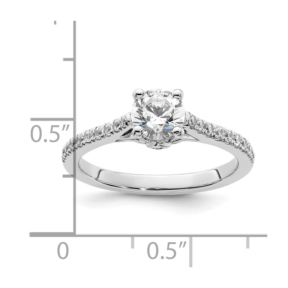 14K White Gold Lab Grown VS/SI FGH Dia Semi-Mount Engagement Ring