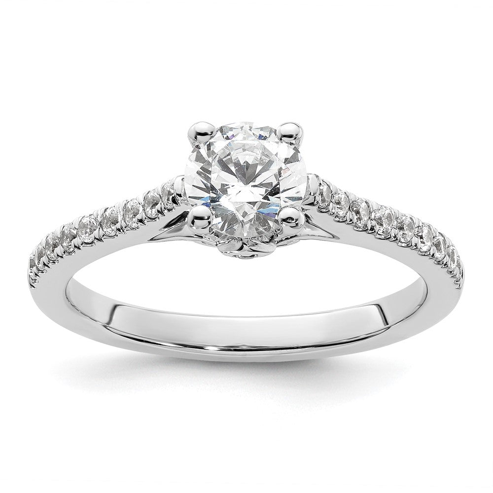 14K White Gold Lab Grown VS/SI FGH Dia Semi-Mount Engagement Ring