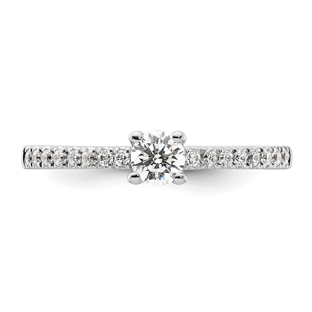 14K White Gold Lab Grown Diamond VS/SI FGH Complete Engagement Ring