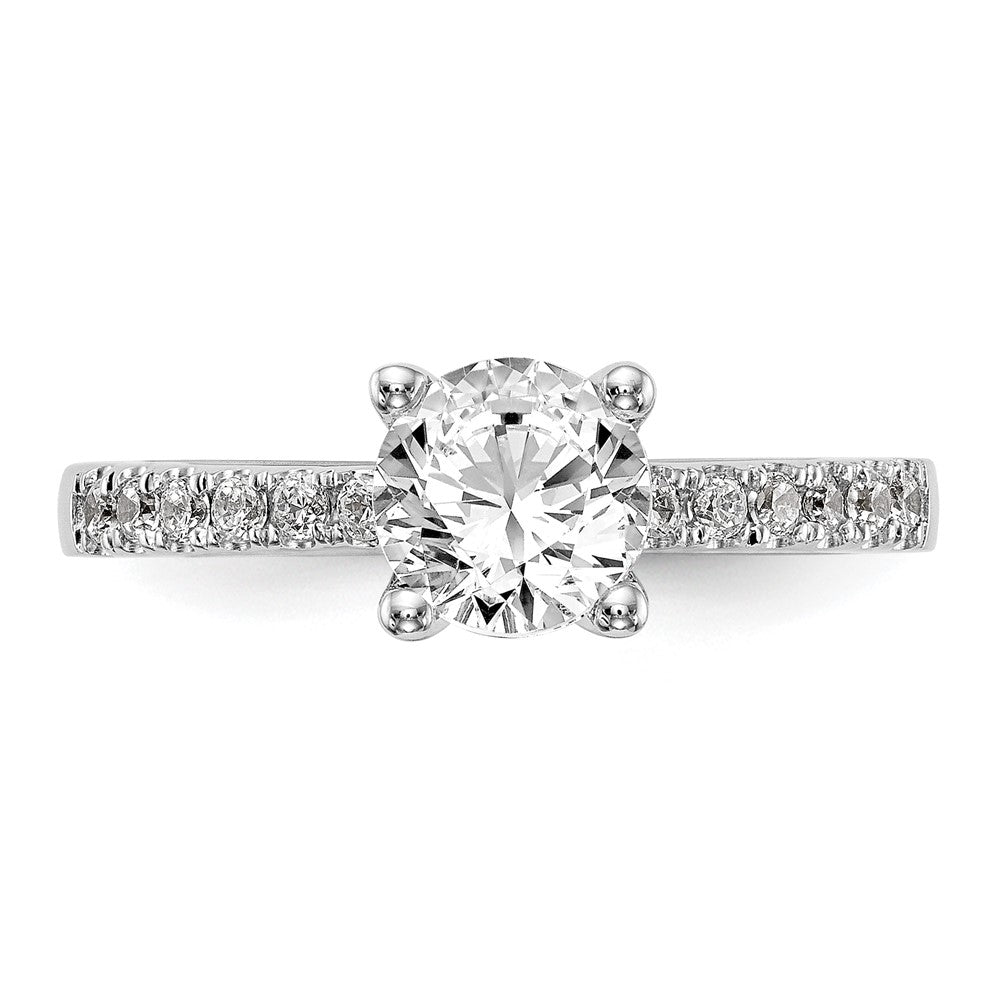 14K White Gold Lab Grown Diamond VS/SI FGH Semi-Mount Engagement Rin