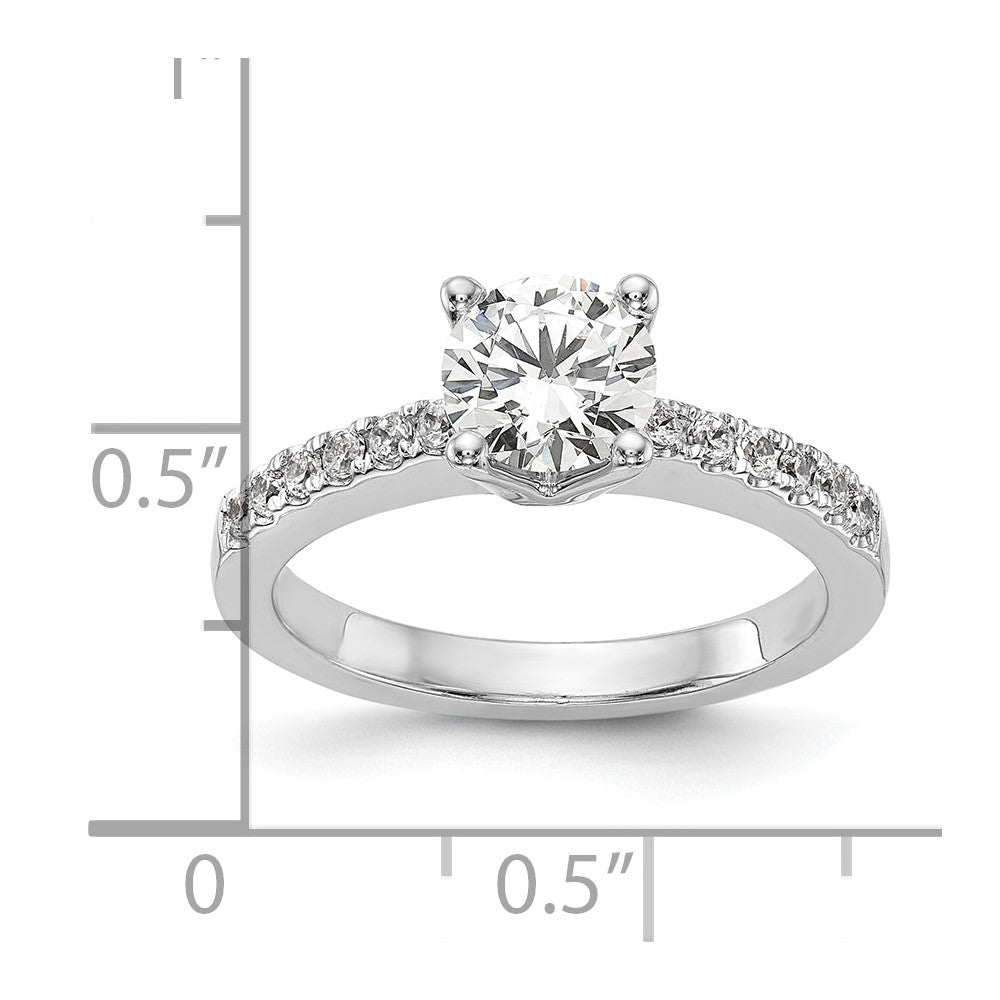 14K White Gold Lab Grown Diamond VS/SI FGH Semi-Mount Engagement Rin