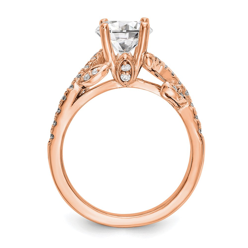 14K Rose Gold Lab Grown Diamond VS/SI FGH Semi-Mount Engagement Ring