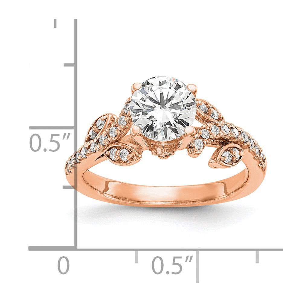 14K Rose Gold Lab Grown Diamond VS/SI FGH Semi-Mount Engagement Ring