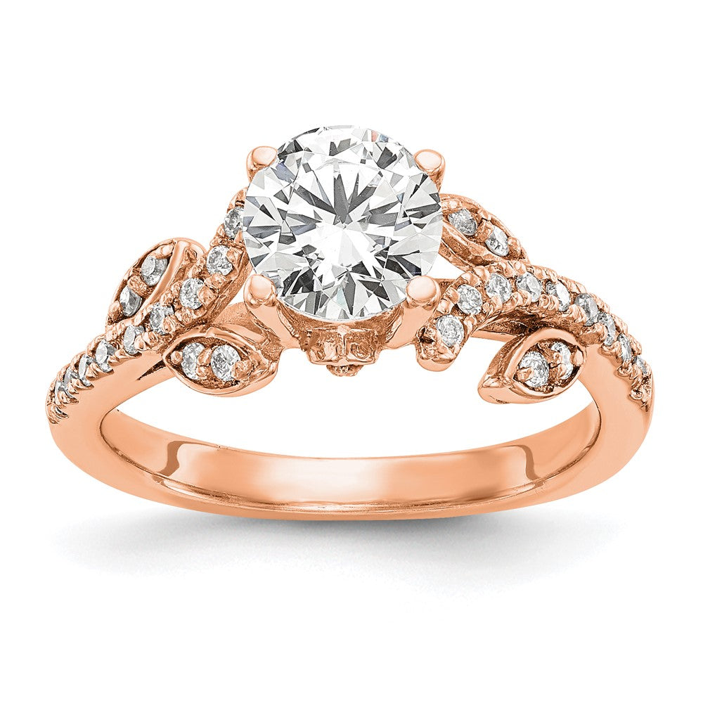 14K Rose Gold Lab Grown Diamond VS/SI FGH Semi-Mount Engagement Ring