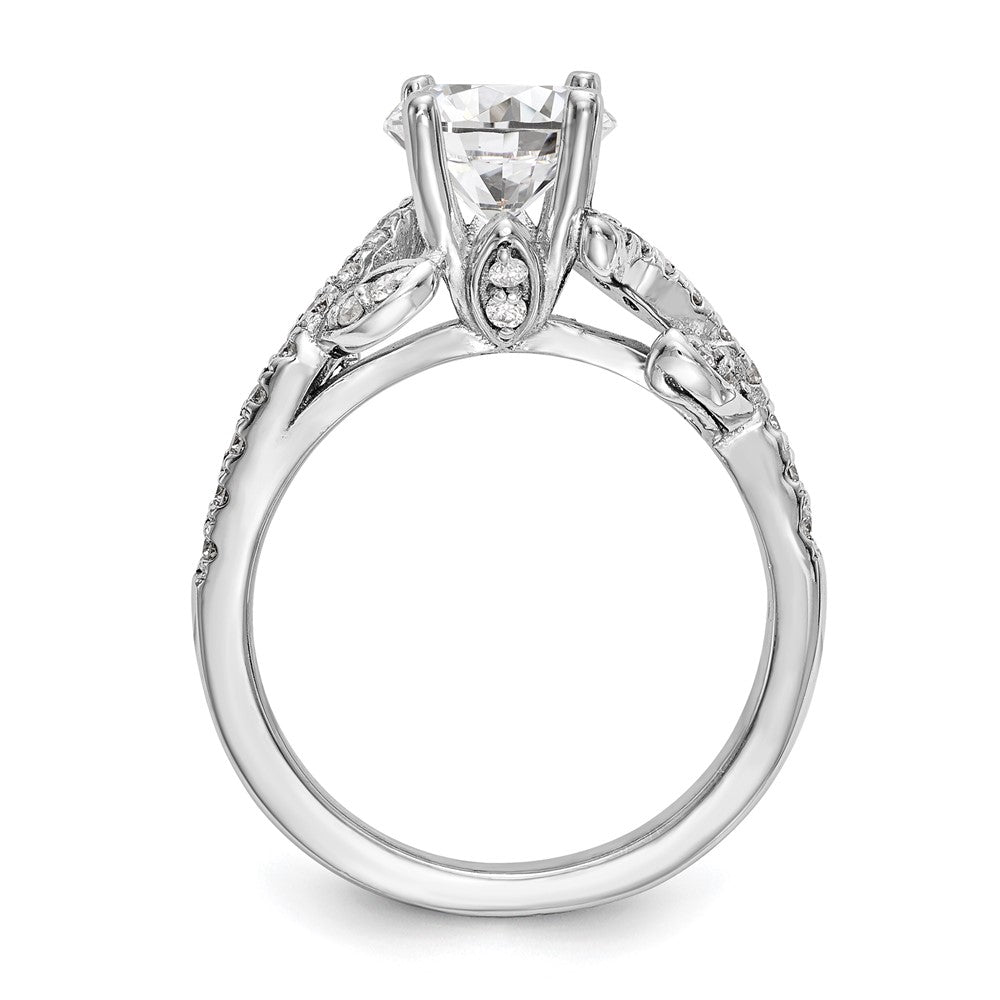 14K White Gold Lab Grown Diamond VS/SI FGH Semi-Mount Engagement Rin