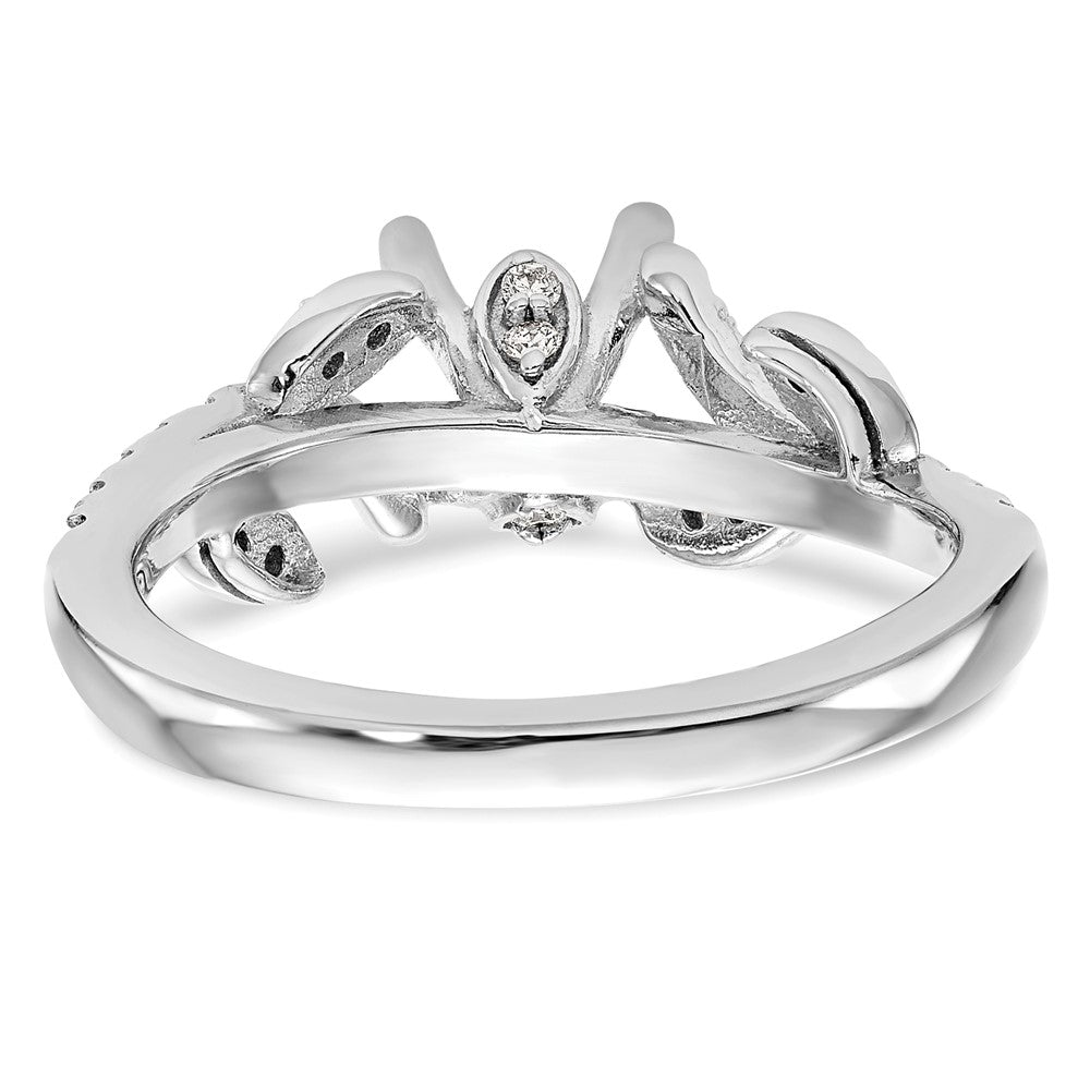 14K White Gold Lab Grown Diamond VS/SI FGH Semi-Mount Engagement Rin