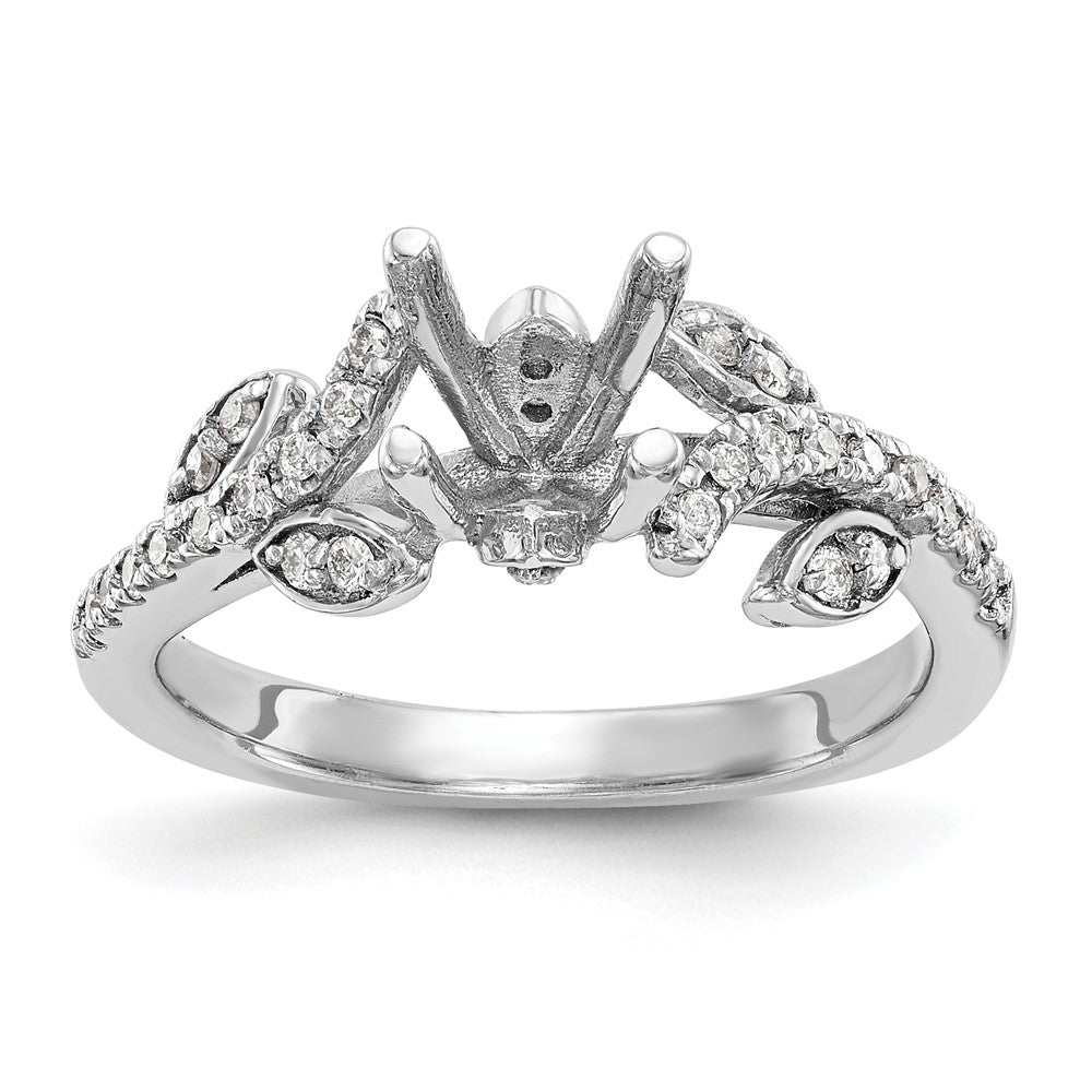 14K White Gold Lab Grown Diamond VS/SI FGH Semi-Mount Engagement Rin