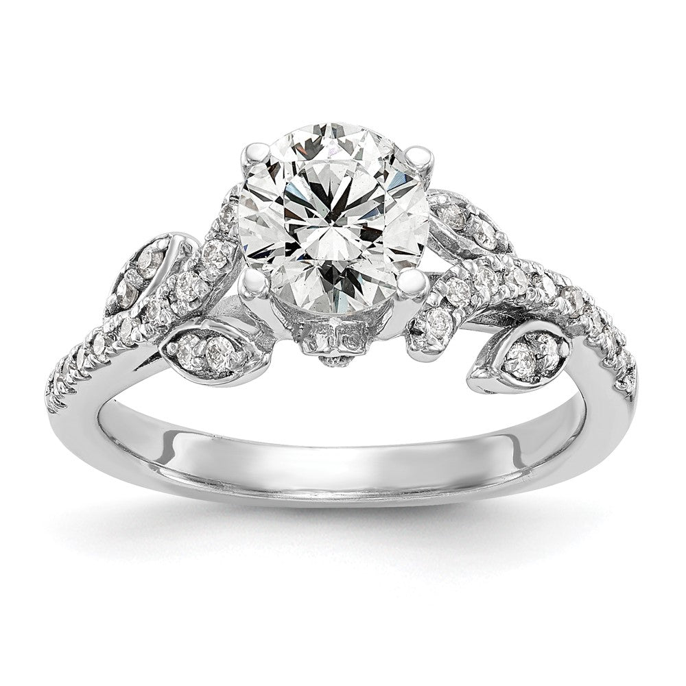 14K White Gold Lab Grown Diamond VS/SI FGH Semi-Mount Engagement Rin