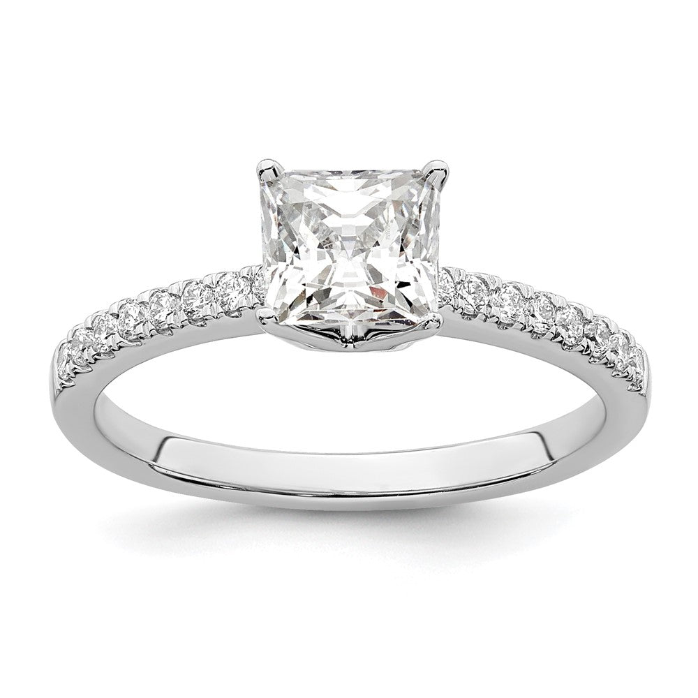 14K White Gold Lab Grown VS/SI FGH Dia Semi-Mount Engagement Ring