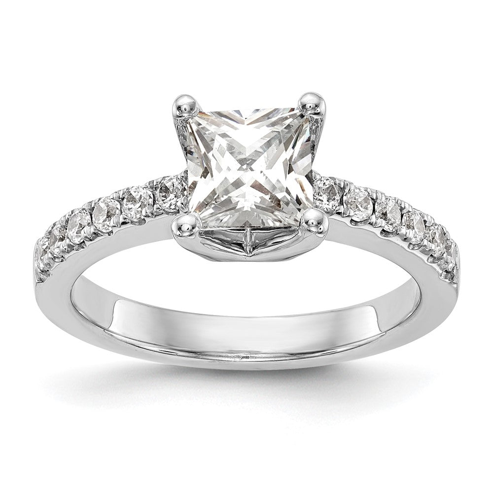 14K White Gold Lab Grown VS/SI FGH Dia Semi-Mount Engagement Ring