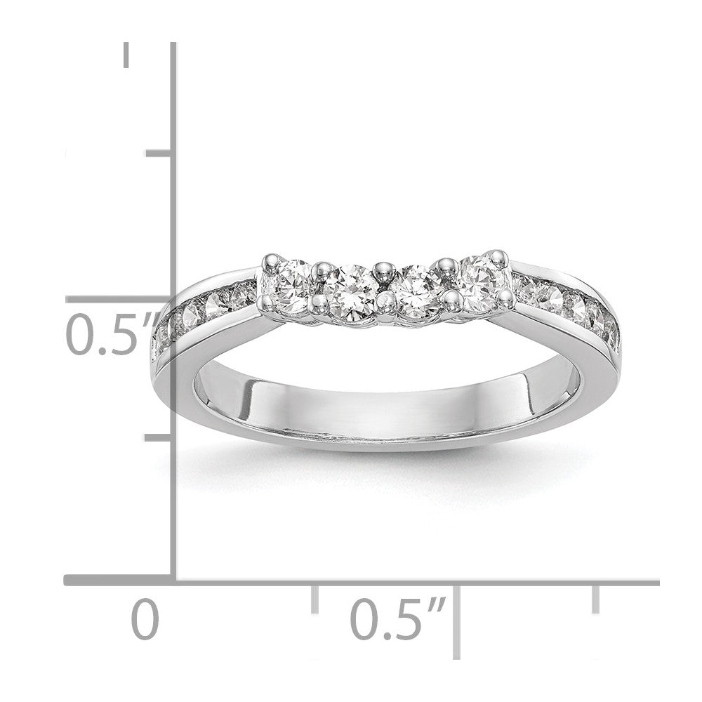 14K White Gold Lab Grown Diamond VS/SI FGH Wedding Band