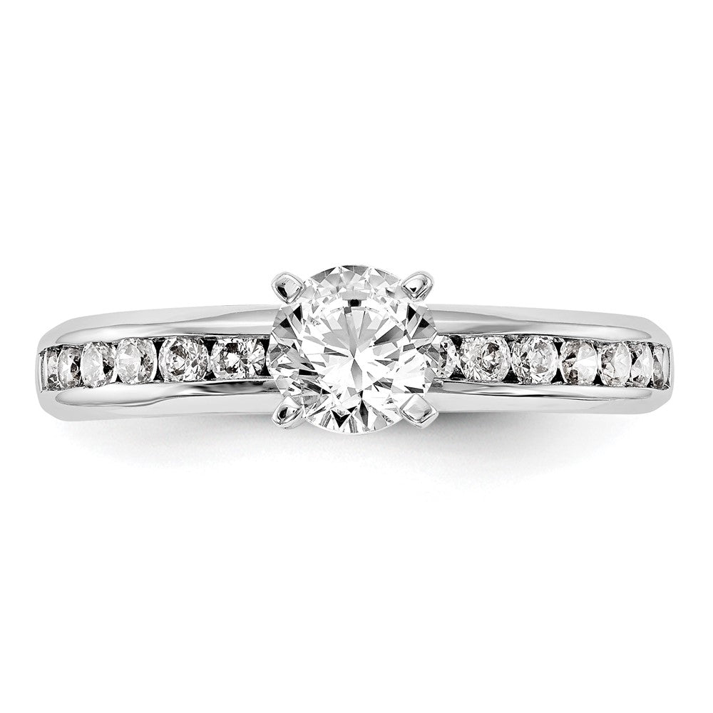 14K White Gold Lab Grown Diamond VS/SI FGH Complete Engagement Ring