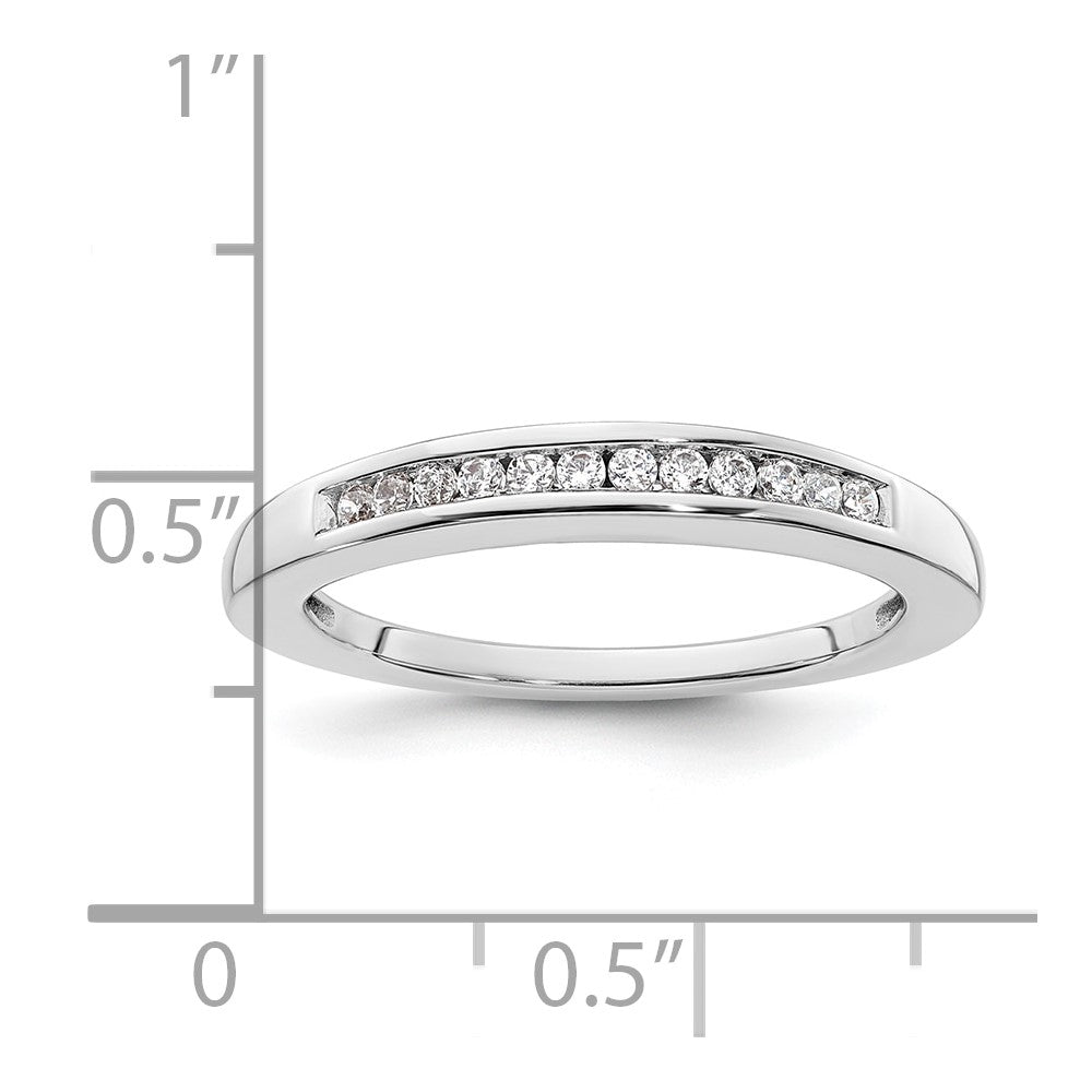 14K White Gold Lab Grown Diamond VS/SI FGH Wedding Band