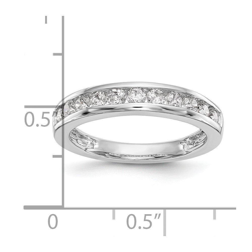 14K White Gold Lab Grown Diamond VS/SI FGH Wedding Band