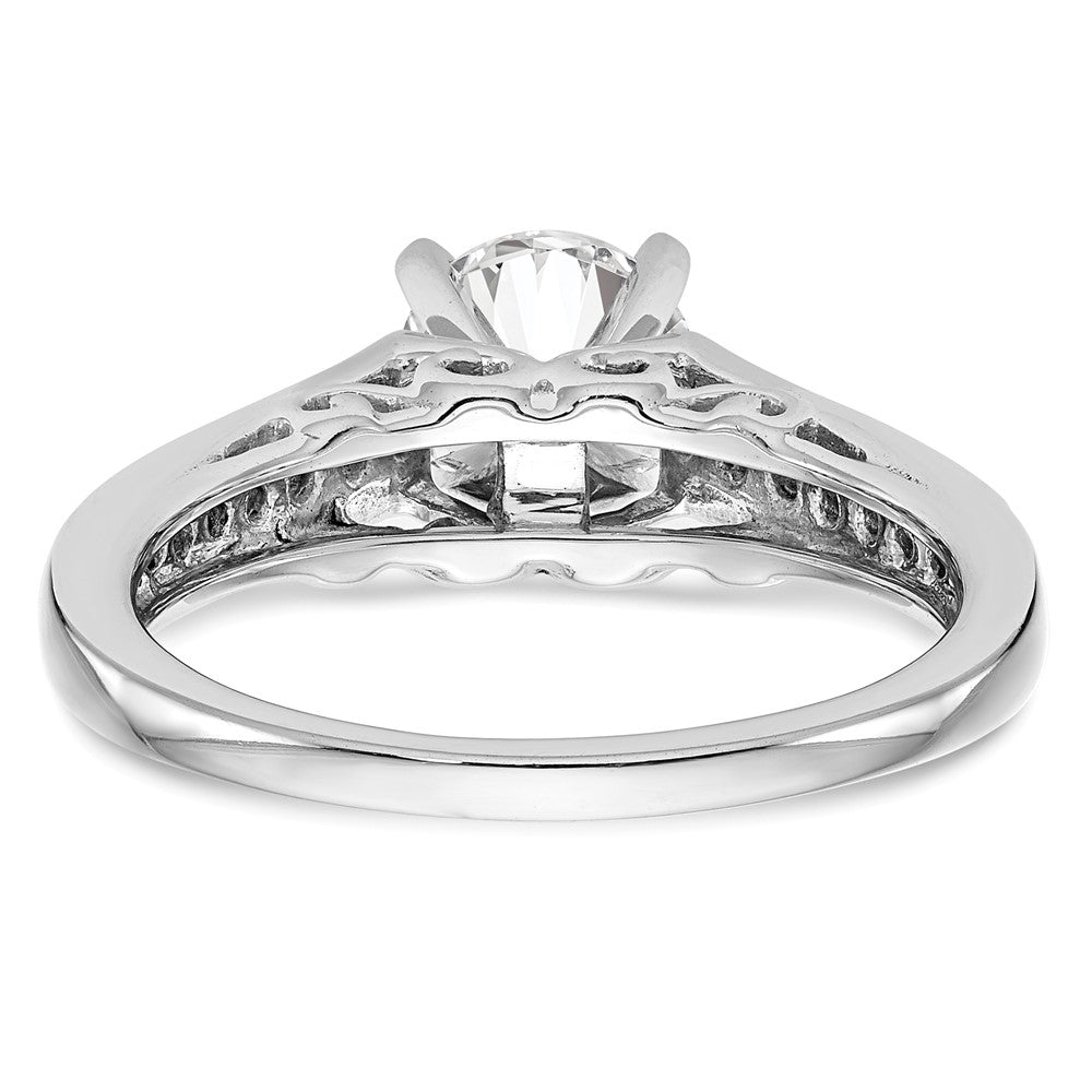 14K White Gold Lab Grown Diamond VS/SI FGH Peg Semi-mount Eng Ring