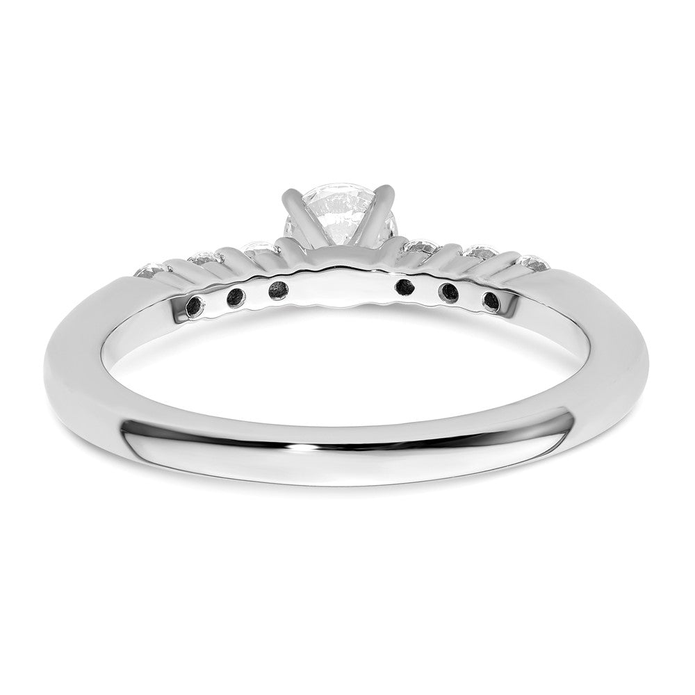 14K White Gold Lab Grown Diamond VS/SI FGH Peg Semi-mount Eng Ring