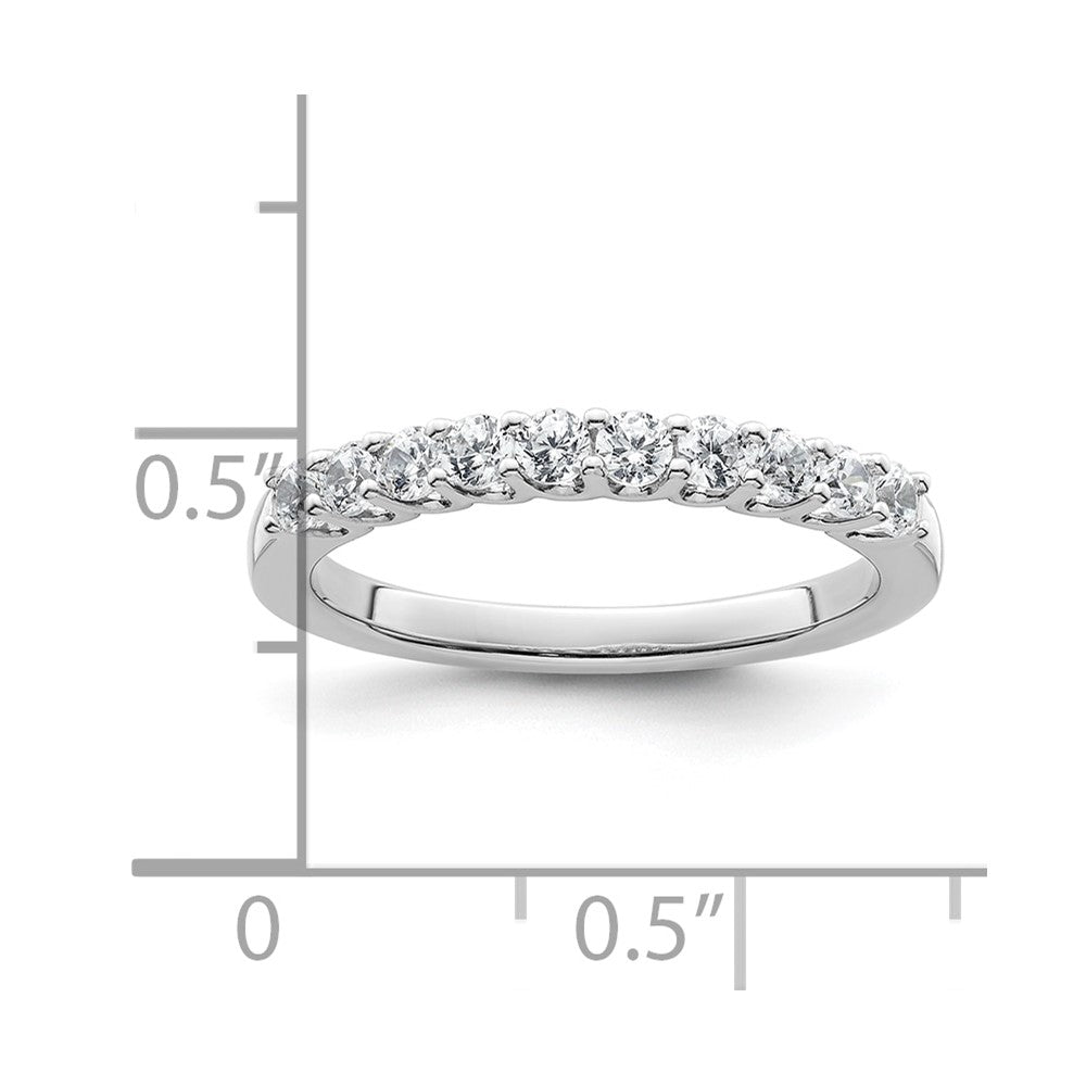 14K White Gold Lab Grown Diamond VS/SI FGH Wedding Band