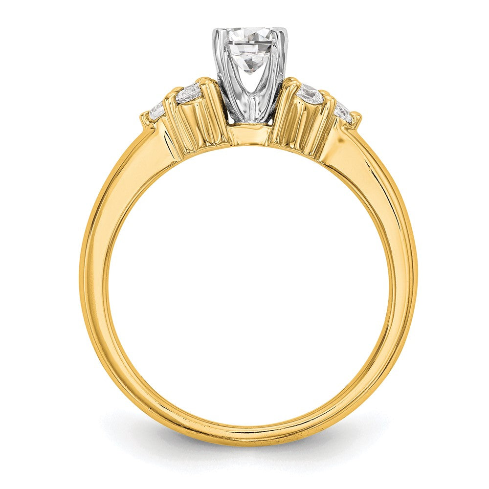 14K Gold Lab Grown Diamond VS/SI FGH Peg Semi-mount Engagement Ring