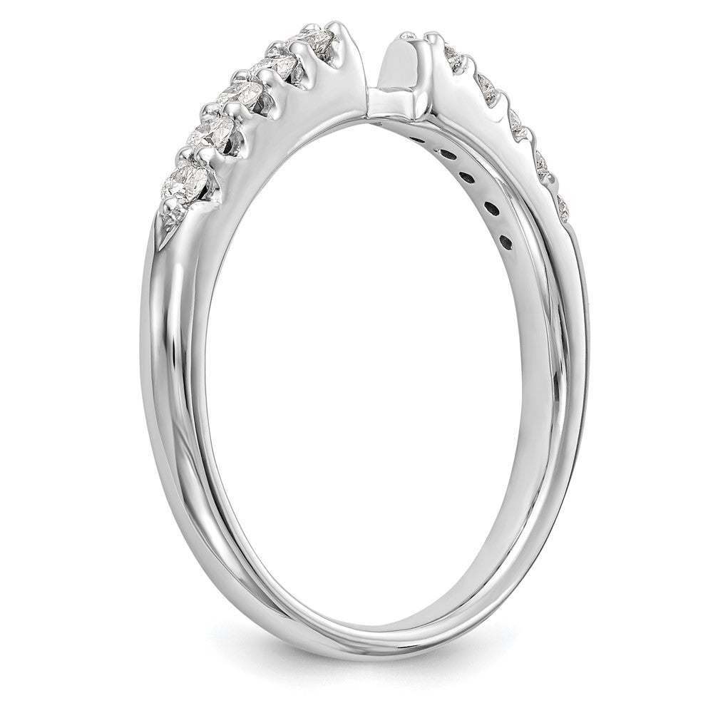 14K White Gold Lab Grown Diamond VS/SI FGH Peg Semi-mount Eng Ring