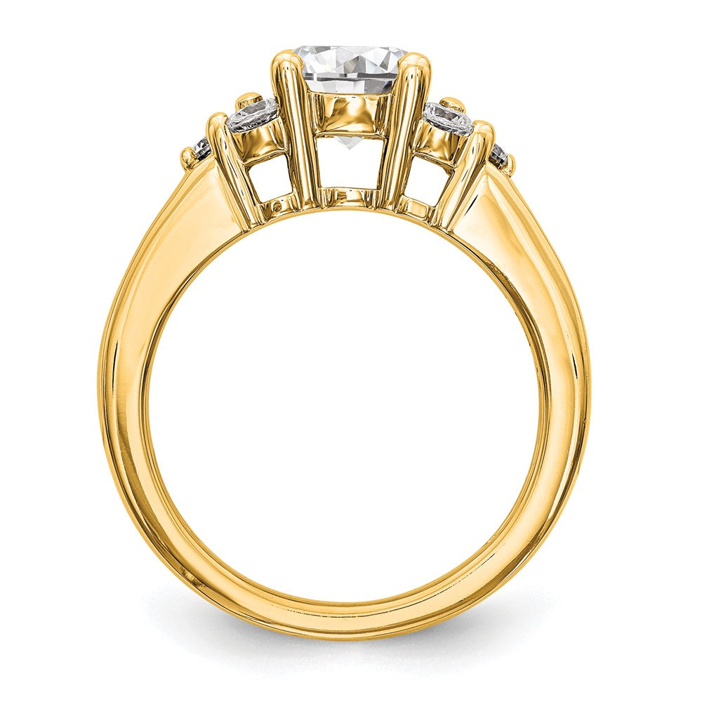 14K Gold Lab Grown Diamond VS/SI FGH Semi-Mount Engagement Ring