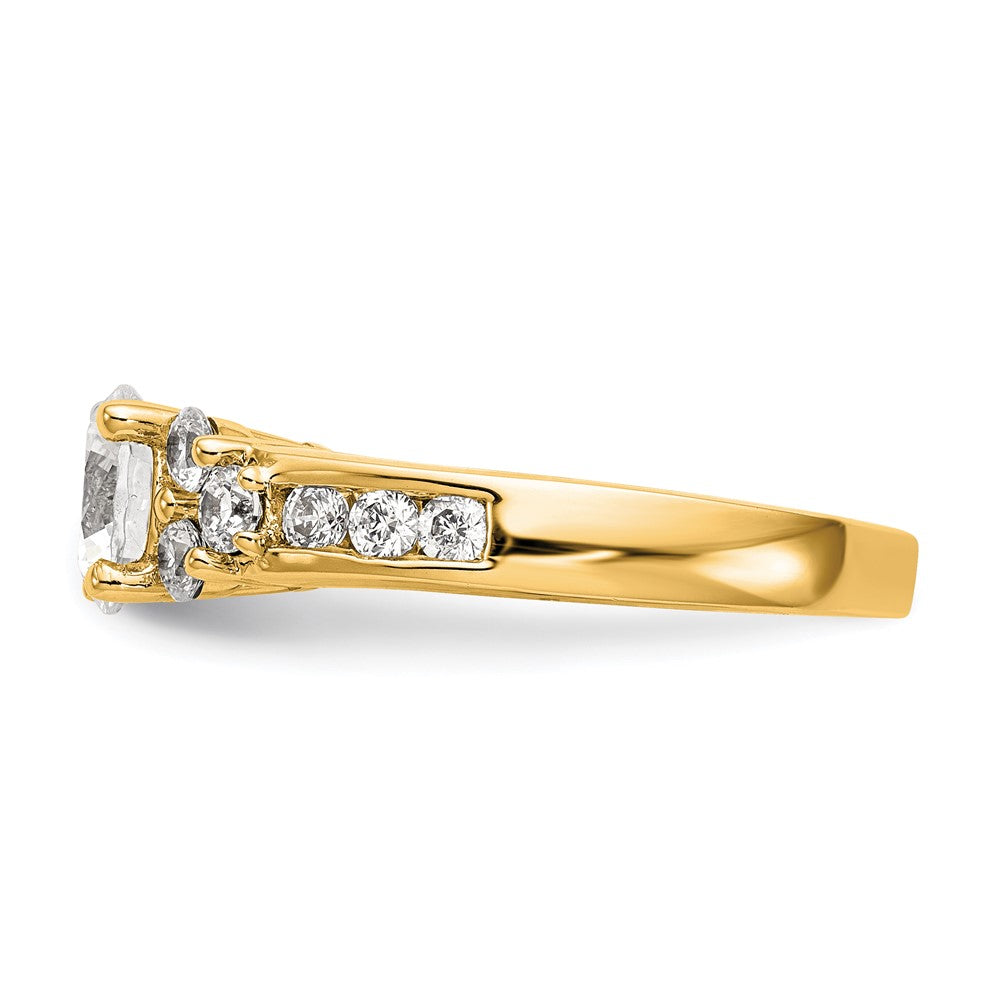 14K Gold Lab Grown Diamond VS/SI FGH Semi-Mount Engagement Ring