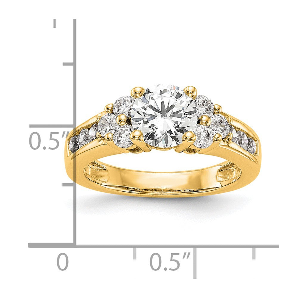 14K Gold Lab Grown Diamond VS/SI FGH Semi-Mount Engagement Ring