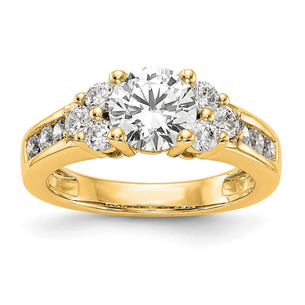 14K Gold Lab Grown Diamond VS/SI FGH Semi-Mount Engagement Ring