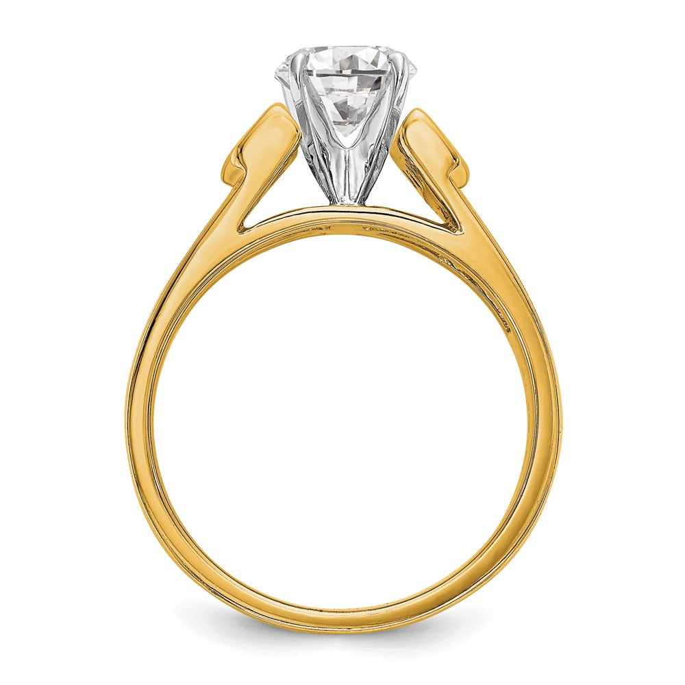 14K Lab Grown Diamond VS/SI FGH Peg Semi-mount Engagement Ring