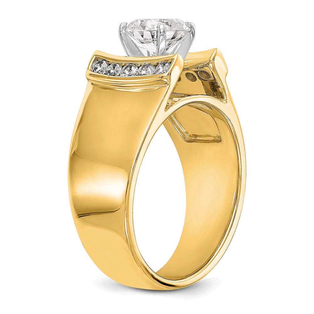 14K Lab Grown Diamond VS/SI FGH Peg Semi-mount Engagement Ring