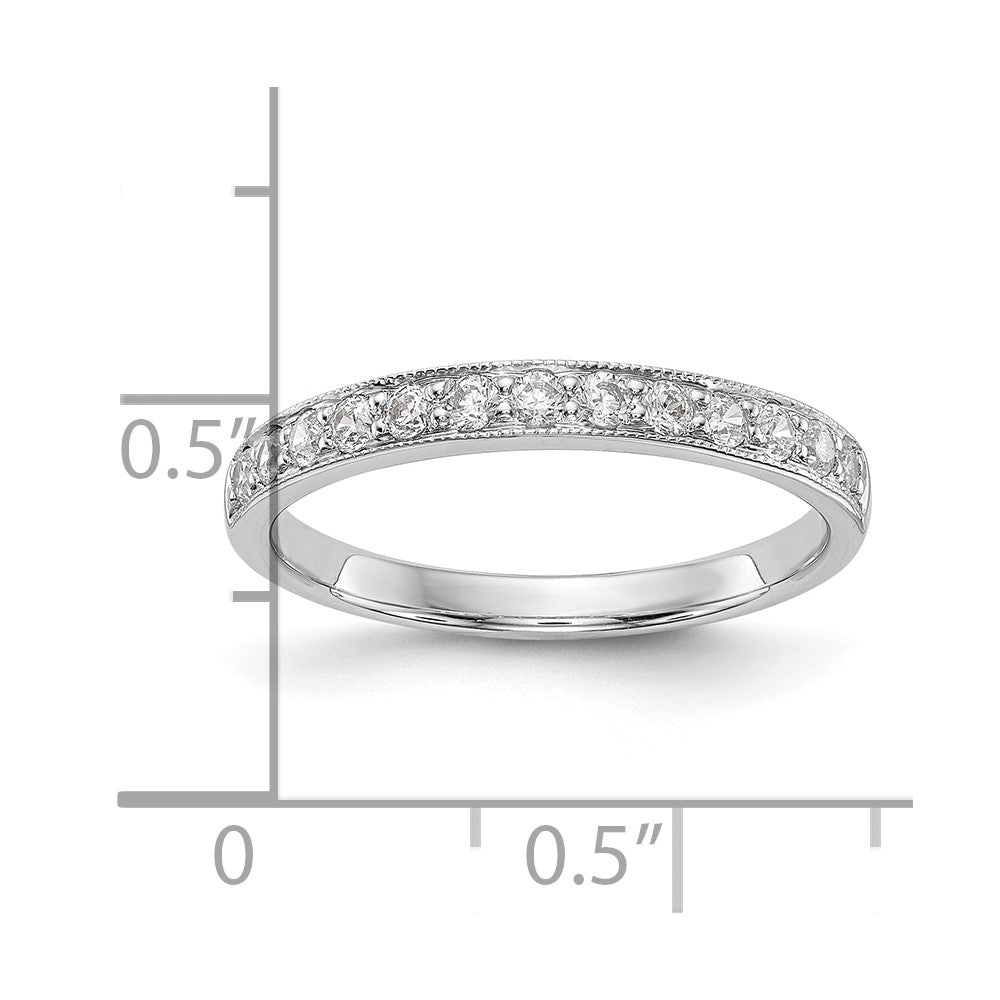 14K White Gold Lab Grown Diamond VS/SI FGH Wedding Band