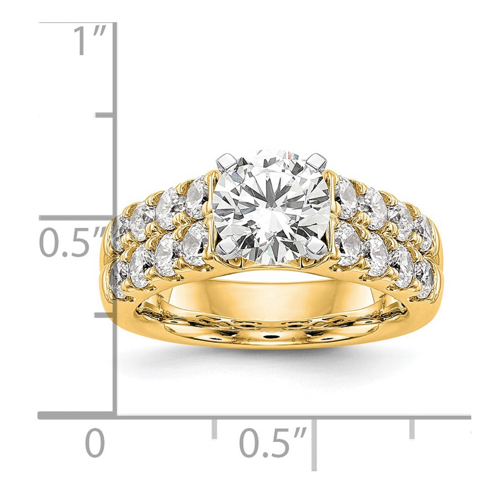 14K Lab Grown Diamond VS/SI FGH Peg Semi-mount Engagement Ring