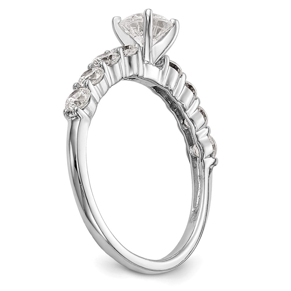 14K White Gold Lab Grown Diamond VS/SI FGH Peg Semi-mount Eng Ring