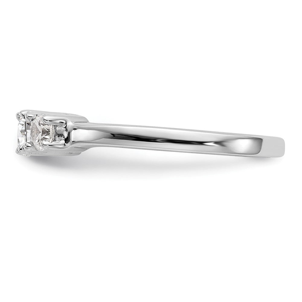 14K White Gold Lab Grown Diamond VS/SI FGH 3-Stone Comp Eng Ring